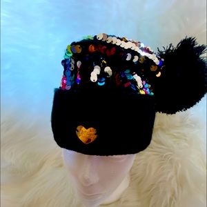 Betsy Johnson sequin stocking cap